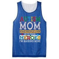 Proud Autism Mom Raising Hero Sped Mom Autism Awareness Gift Mesh Reversible Basketball Jersey Tank