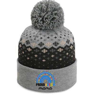 Proud Autism Mama Rainbow Asd Autistic Autism Awareness Mama Gift The Baniff Cuffed Pom Beanie