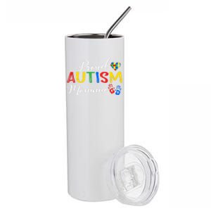 Proud Autism Momma Autism Awareness Month Autistic Support Cool Gift Stainless Steel Tumbler