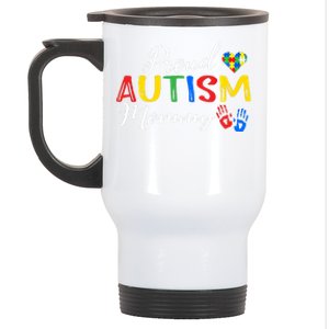 Proud Autism Mommy Autism Awareness Month Autistic Support Gift Stainless Steel Travel Mug