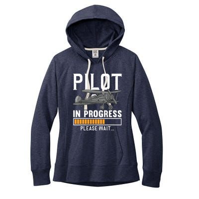 Pilot Art Men Women Airline Future Pilot Aviation Airplane Women's Fleece Hoodie