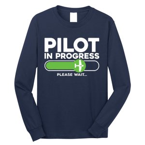 Pilot Art Men Women Airline Future Pilot Aviation Airplane Long Sleeve Shirt