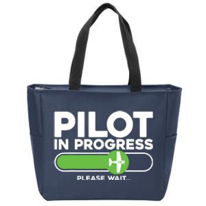 Pilot Art Men Women Airline Future Pilot Aviation Airplane Zip Tote Bag