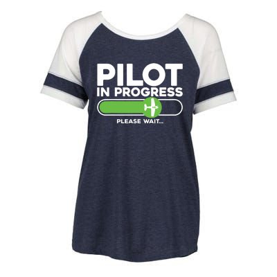 Pilot Art Men Women Airline Future Pilot Aviation Airplane Enza Ladies Jersey Colorblock Tee