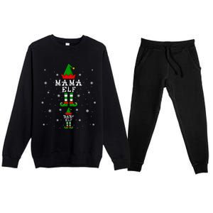 Pregnancy Announcet Mama Elf Elf Pregnant Christmas Gift Premium Crewneck Sweatsuit Set