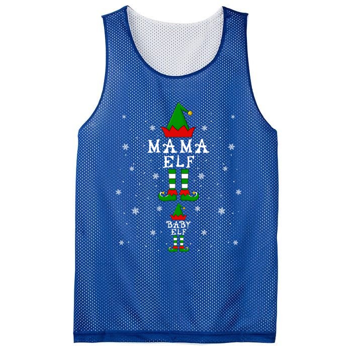 Pregnancy Announcet Mama Elf Elf Pregnant Christmas Gift Mesh Reversible Basketball Jersey Tank