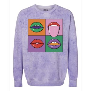 Pop Art Mouths Colorblast Crewneck Sweatshirt