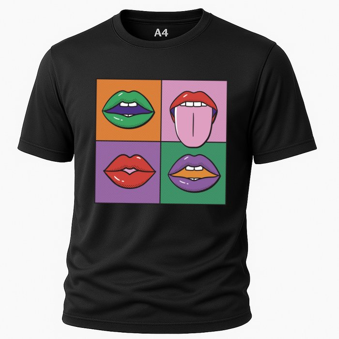 Pop Art Mouths Cooling Performance Crew T-Shirt