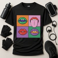 Pop Art Mouths Cooling Performance Crew T-Shirt