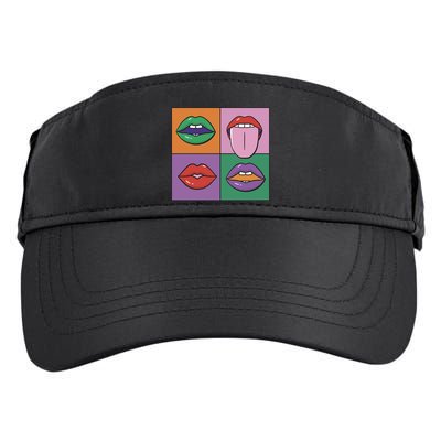 Pop Art Mouths Adult Drive Performance Visor
