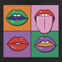 Pop Art Mouths Adult Drive Performance Visor
