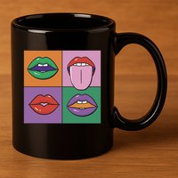 Pop Art Mouths 11oz C Handle Ceramic Mug