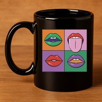 Pop Art Mouths 11oz C Handle Ceramic Mug