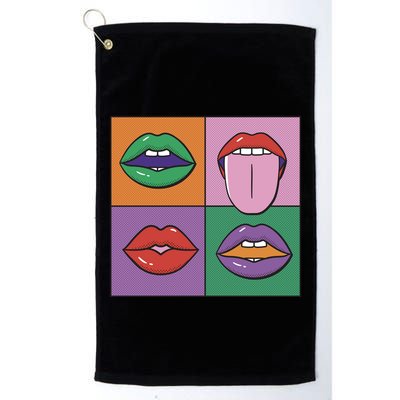 Pop Art Mouths Golf Towel
