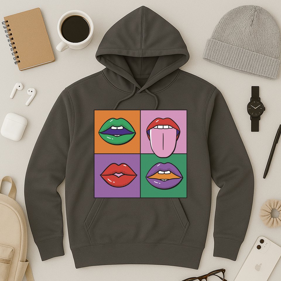 Pop Art Mouths Hoodie