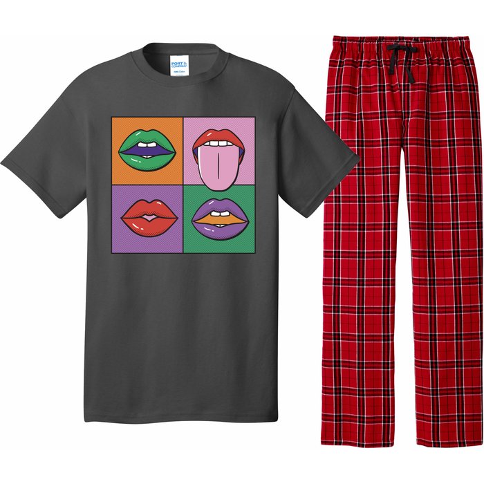 Pop Art Mouths Pajama Set