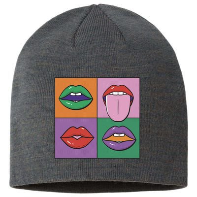 Pop Art Mouths Sustainable Beanie