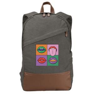 Pop Art Mouths Cotton Canvas Backpack