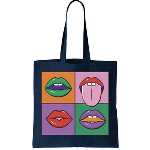 Pop Art Mouths Tote Bag