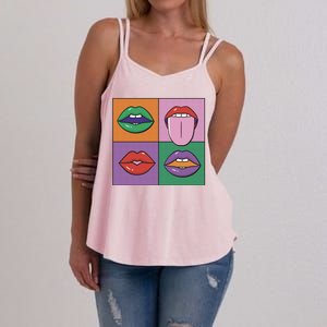 Pop Art Mouths Women's Strappy Tank