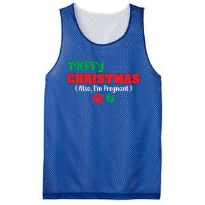 Pregnancy Announcet Merry Christmas Also IM Pregnant Great Gift Mesh Reversible Basketball Jersey Tank