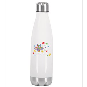 Proud Autism Mom Bat Cool Gift Stainless Steel Insulated Water Bottle