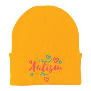 Proud Autism Mom Handprints Knit Cap Winter Beanie