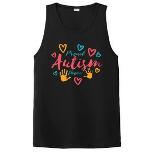 Proud Autism Mom Handprints PosiCharge Competitor Tank