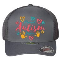 Proud Autism Mom Handprints Flexfit Unipanel Trucker Cap