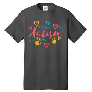 Proud Autism Mom Handprints Tall T-Shirt