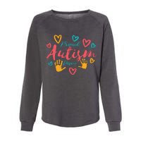 Proud Autism Mom Handprints Womens California Wash Sweatshirt