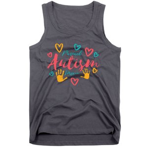 Proud Autism Mom Handprints Tank Top