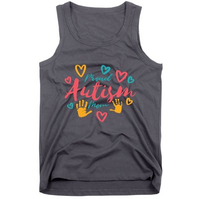 Proud Autism Mom Handprints Tank Top