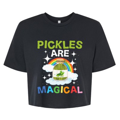 Pickles Are Magical Pickle Vegetarian Vegetable Farming Bella+Canvas Jersey Crop Tee