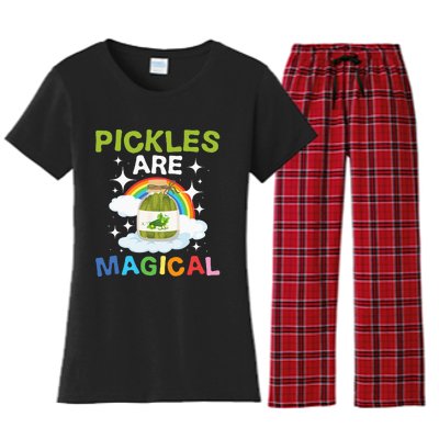 Pickles Are Magical Pickle Vegetarian Vegetable Farming Women's Flannel Pajama Set