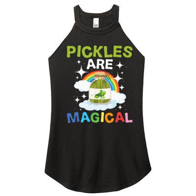 Pickles Are Magical Pickle Vegetarian Vegetable Farming Women’s Perfect Tri Rocker Tank