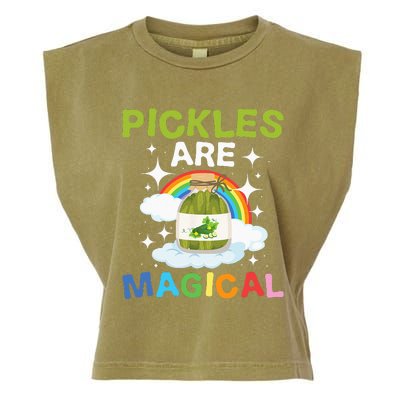 Pickles Are Magical Pickle Vegetarian Vegetable Farming Garment-Dyed Women's Muscle Tee