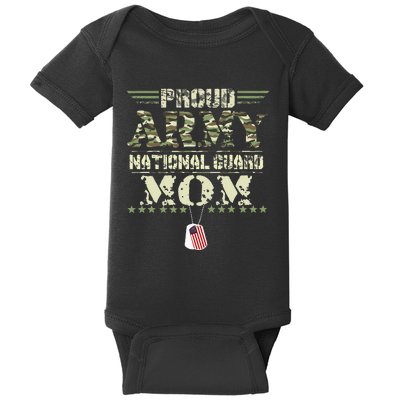 Proud Army National Guard Mom USA Military Veteran Mothers Baby Bodysuit