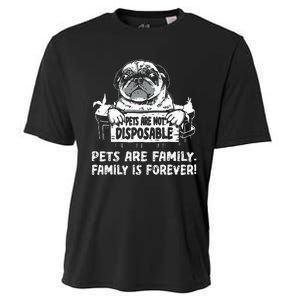 Pets Are Not Disposable Pets Are Family Rescue Cooling Performance Crew T-Shirt