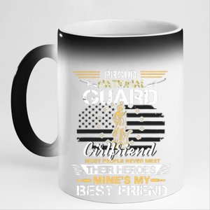 Proud Army National Guard Girlfriend Flag Shirts Us Military 11oz Black Color Changing Mug