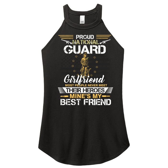 Proud Army National Guard Girlfriend Flag Shirts Us Military Women’s Perfect Tri Rocker Tank