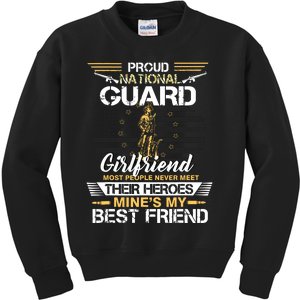 Proud Army National Guard Girlfriend Flag Shirts Us Military Kids Sweatshirt