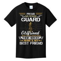 Proud Army National Guard Girlfriend Flag Shirts Us Military Kids T-Shirt