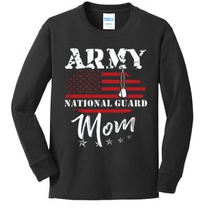 Proud Army National Guard Mom Us Flag Us Military Kids Long Sleeve Shirt