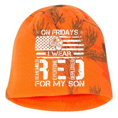 Proud Army National Guard Mom On Fridays I We Wear Red Kati - Camo Knit Beanie