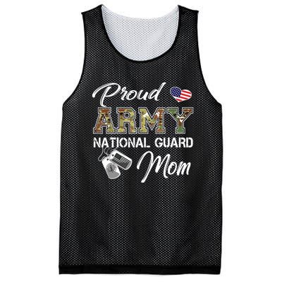 Proud Army National Guard Mom Us Flag Dog Tag Mesh Reversible Basketball Jersey Tank