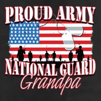 Proud Army National Guard Grandpa Grandparents Day Adult Drive Performance Visor