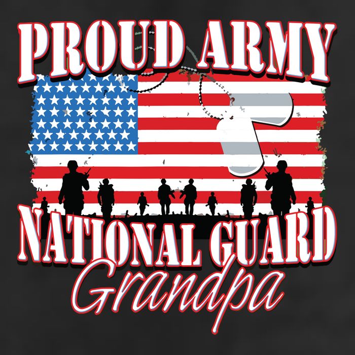 Proud Army National Guard Grandpa Grandparents Day Adult Drive Performance Visor