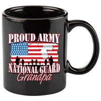Proud Army National Guard Grandpa Grandparents Day 11oz C Handle Ceramic Mug