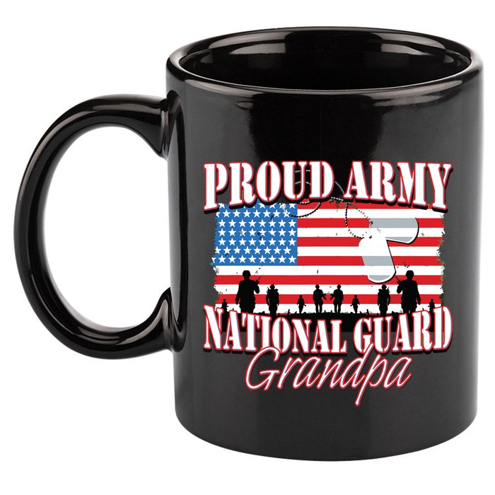 Proud Army National Guard Grandpa Grandparents Day 11oz C Handle Ceramic Mug